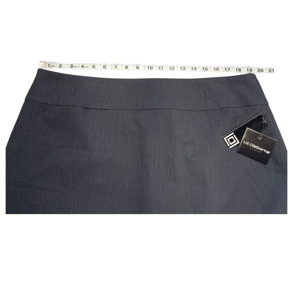 Liz Claiborne Straight & Pencil Skirt Women's 18 Gray Polyester Lined Back Zip - Picture 5 of 7